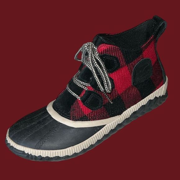 Women’s Sorel Out N About Plus Buffalo Plaid Boots Size 8 - Picture 7 of 7